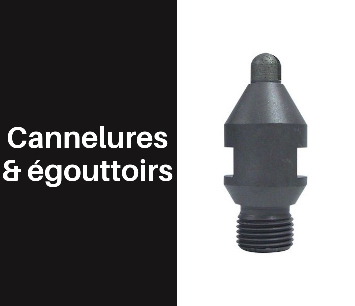 Cannelures et égouttoirs