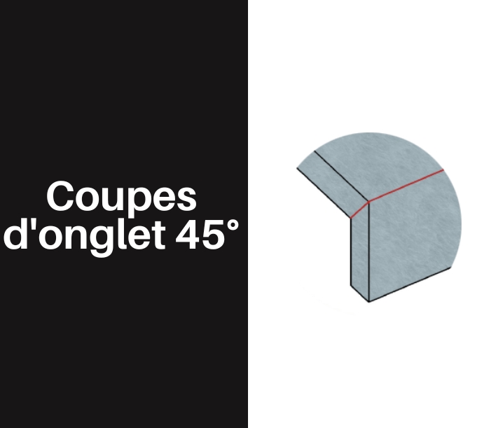 Coupes d'onglet 45°
