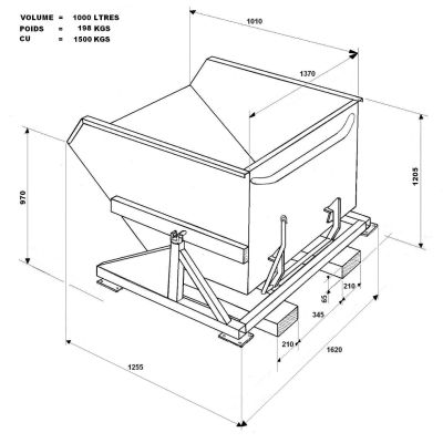 Comartex.com - Bennes à gravats 100% françaises, produit de la catégorie Rails & bennes