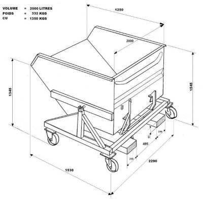 Comartex.com - Bennes à gravats 100% françaises, produit de la catégorie Rails & bennes