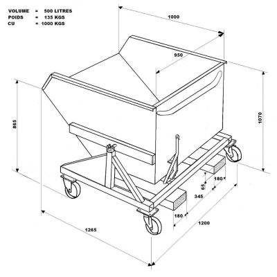 Comartex.com - Bennes à gravats 100% françaises, produit de la catégorie Rails & bennes