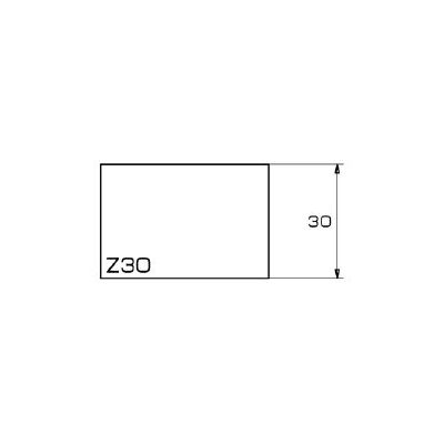chants droits " Z " en 30 mm 