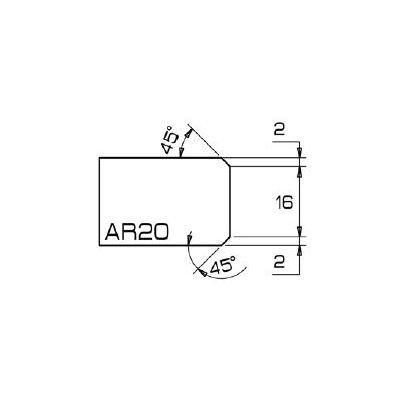 Chants droits " AR " en 20 mm