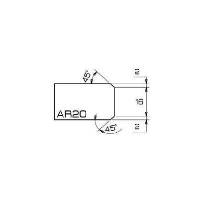 chants droits " AR " en 20 mm 