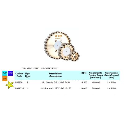 Galette diamant fritté - Modèle GRECATA 3