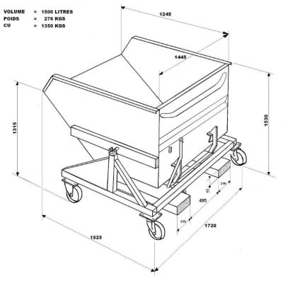 Comartex.com - Bennes à gravats 100% françaises, produit de la catégorie Rails & bennes