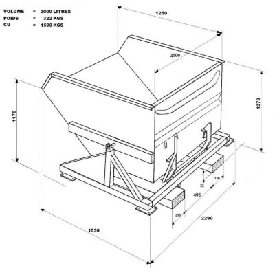 Comartex.com - Bennes à gravats 100% françaises, produit de la catégorie Rails & bennes