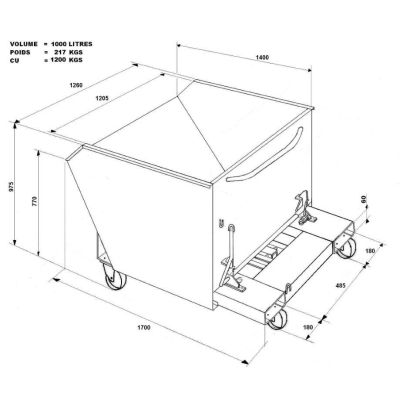 Comartex.com - Bennes à gravats 100% françaises, produit de la catégorie Rails & bennes