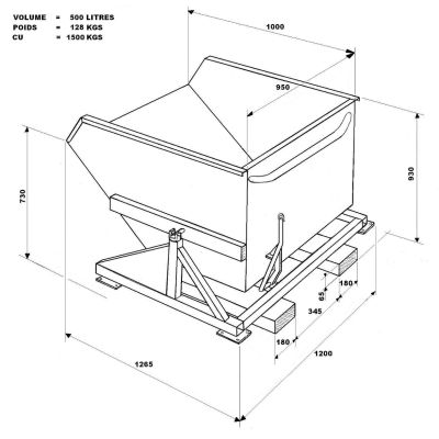 Comartex.com - Bennes à gravats 100% françaises, produit de la catégorie Rails & bennes
