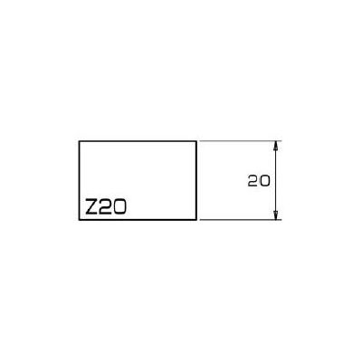 chants droits " Z " en 20 mm