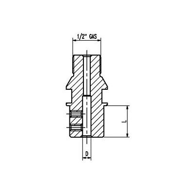 Comartex.com - Adaptateur male 1/2 gas - femelle queue 8 ou 10 ou 15 mm, produit de la catégorie Outillages