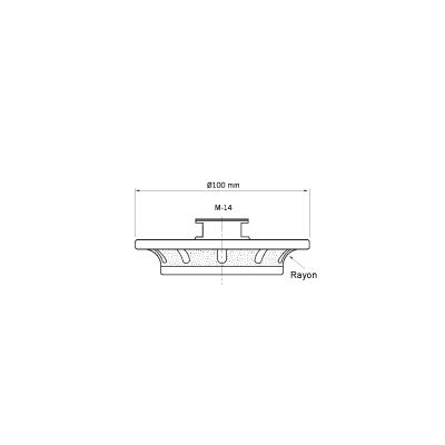 Comartex.com - Meule diamant profil 1/4 rond - M14, produit de la catégorie Outillages