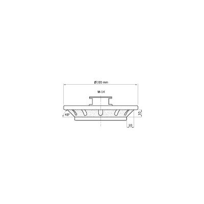 Comartex.com - Meule diamant profil Biseau 45° - M14, produit de la catégorie Outillages